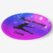 Assiettes En Carton Filles Gymnastique joyeuse Plaques de papier d'ann (Angle)