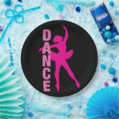 Assiettes En Carton Filles Hot rose Ballerina Danse (Fête)