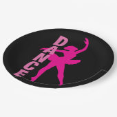 Assiettes En Carton Filles Hot rose Ballerina Danse (Angle)