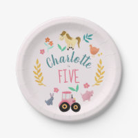 Filles mignonne Rustique Rose ferme Animaux Annive