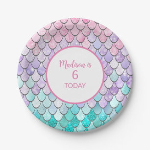 Assiettes En Carton Filles mignonnes 6e anniversaire Fête à thème de s