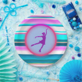 Assiettes En Carton Filles Patinage artistique (Fête)