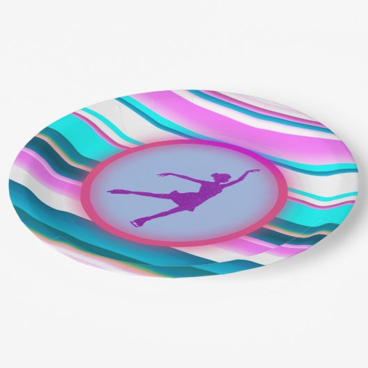 Assiettes En Carton Filles Patinage artistique (Angle)