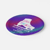 Assiettes En Carton Filles Patinage sur glace Anniversaire Néon (Angle)