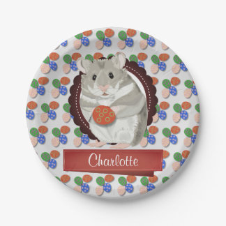 Assiettes En Carton Filles personnalisées Hamster Pâques