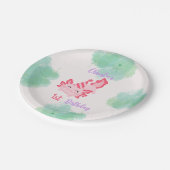 Assiettes En Carton Filles Pink Axolotl 1er Anniversaire Invitation (Angle)