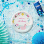 Assiettes En Carton Filles Pool Party Glace Crème soleil Anniversaire (Fête)