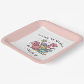 Assiettes En Carton Filles roses Dinosaure Anniversaire (Angulaire)