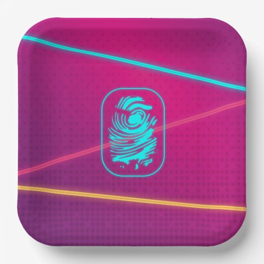 Assiettes En Carton Filles Spy Party Plaques laser (Recto)