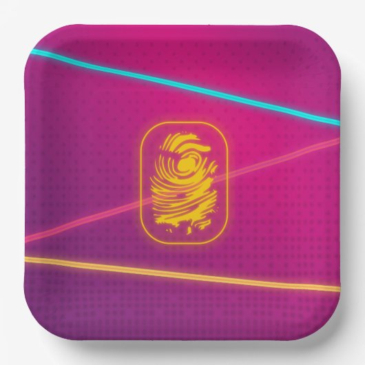 Assiettes En Carton Filles Spy Party Plaques laser (Recto)