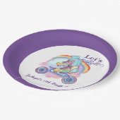 Assiettes En Carton Filles Whimsical Roller Patinage violet Anniversai (Angle)