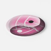 Assiettes En Carton filles yyang volleyball rose N'importe quelle coul (Angle)