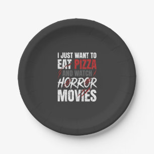 Assiettes En Carton Films d'horreur Pizza Halloween Design_1