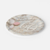 Assiettes En Carton Fils glamour Gold Confetti Nom 60e anniversaire (Angle)