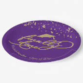 Assiettes En Carton Finalement Terminé Gold Calligraphy Graduation Par (Angle)