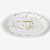 Assiettes En Carton Finalement Terminé Gold Calligraphy Graduation Par (Angle)