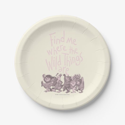 Assiettes En Carton Find Me Where the Wild Things Are (Devant)