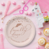 Assiettes En Carton Fini Rose Gold Graduation Party Pink Blush (Fête)