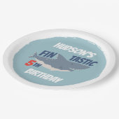 Assiettes En Carton Fintastic Happy Shark fête d'anniversaire, n'impor (Angle)