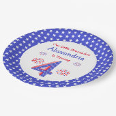 Assiettes En Carton Firecracker 4e anniversaire (Angle)