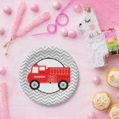 Assiettes En Carton Firetruck Chevron Party (Fête)