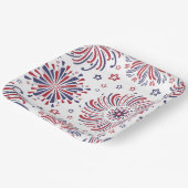 Assiettes En Carton Fireworks 4 juillet Plaque en papier (Angulaire)
