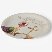 Assiettes En Carton First Holy Communion Eucharist Chalice Design (Angle)