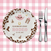 Assiettes En Carton First Rodeo Birthday Girl, Fun Cowgirl