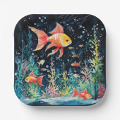 Assiettes En Carton Fish Dreamland, perfection aquarium, (Recto)