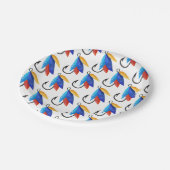 Assiettes En Carton Fishman Boy Anniversaire Poisson Motif mou (Angle)