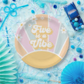 Assiettes En Carton Five est Vibe pastel Retro Sunshine daisy boho (Fête)