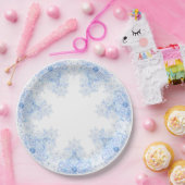 Assiettes En Carton Flacon de neige bleu glace (Fête)