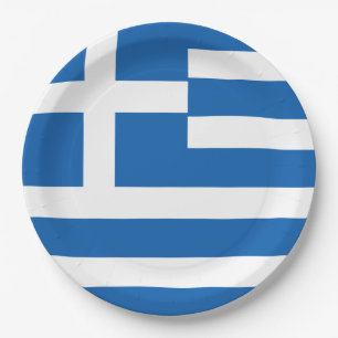 Assiettes En Carton Flag de Greece