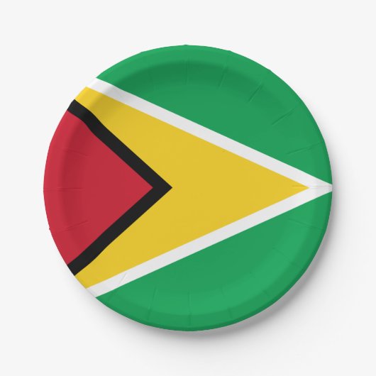 Assiettes En Carton Flag de la Guyana (Devant)