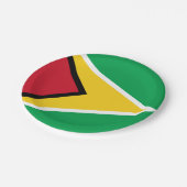 Assiettes En Carton Flag de la Guyana (Angle)