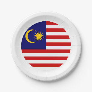 Assiettes En Carton Flag malaisien