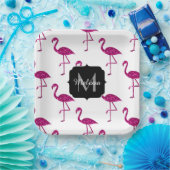 Assiettes En Carton Flamant flamand rose parties scintillant scintilla (Fête)