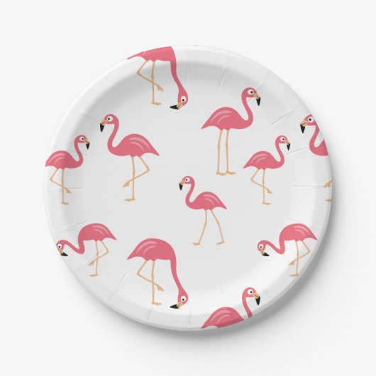 Assiettes En Carton Flamant rose (Devant)