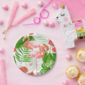 Assiettes En Carton Flamant rose (Fête)