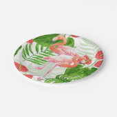 Assiettes En Carton Flamant rose (Angle)