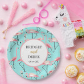 Assiettes En Carton Flamant rose Beach Wedding (Fête)