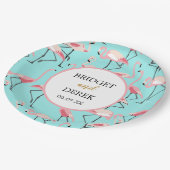 Assiettes En Carton Flamant rose Beach Wedding (Angle)