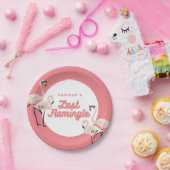 Assiettes En Carton Flamant Rose Chaud Dernière Fête de Fiançailles (Fête)
