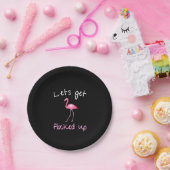Assiettes En Carton Flamant rose | Flamant rose - Laissons-nous s'envo (Fête)