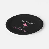 Assiettes En Carton Flamant rose | Flamant rose - Laissons-nous s'envo (Angle)