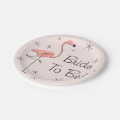 Assiettes En Carton Flamant rose Pink Bride to Be! plaque papier (Angle)