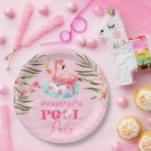 Assiettes En Carton Flamant rose piscine fête fille rose (Fête)