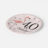 Assiettes En Carton Flamant rose rose 40 et fabuleuse plaque papier (Angle)
