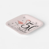 Assiettes En Carton Flamant rose rose 50 et Fabulous carré plaque papi (Angulaire)