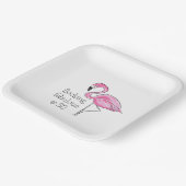 Assiettes En Carton Flamant rose rose flocage fabuleux à trente (Angulaire)